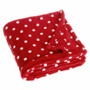 Playshoes Fleece-Decke 75x100cm Punkte rot