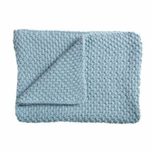 Schardt Baby-Strickdecke 75 x 100 cm hellblau