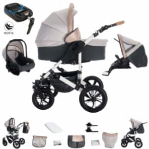 Bebebi myVARIO / 4 in 1 Kinderwagen + ISOFIX / Hartgummireifen myHoney