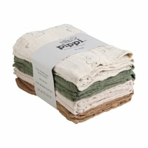 pippi Muslin Tücher 8er Pack Deep Lichen