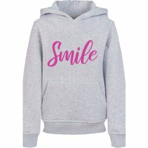 F4NT4STIC Hoodie Pink Smile UNISEX HOODIE heather grey