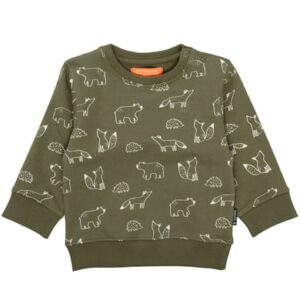 STACCATO Sweatshirt olive gemustert