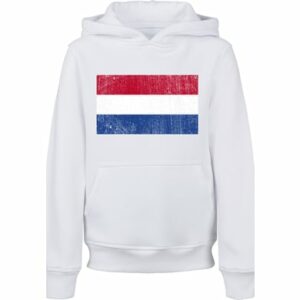 F4NT4STIC Hoodie Netherlands NIederlande Holland Flagge distressed weiß