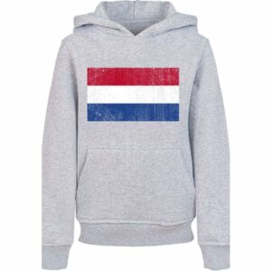F4NT4STIC Hoodie Netherlands NIederlande Holland Flagge distressed heather grey
