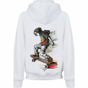 F4NT4STIC Hoodie Skateboarder weiß