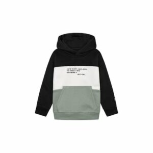 MINOTI Hoodie Schwarz/Cremeweiß/Grün