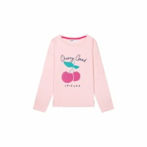 MINOTI Longsleeve mit Kirschperlen Rosa