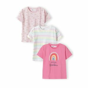 MINOTI 3er-Pack T-Shirts Rosa/Weiß